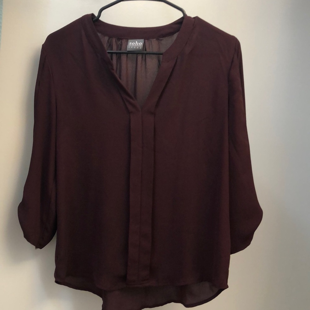 Soho NY & Company Purple Blouse